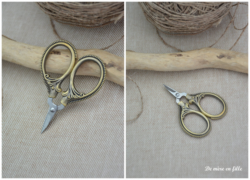 mini ciseaux arabesque bronze 1