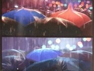 Expo Pixar, 25 Ans d'Animation - Nous avons droit à quelques recherches du Parapluie Bleu, le dernier court métrage Pixar