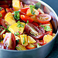 Salade de tomates cerises et nectarine