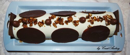 Bûche bavaroise poire & chocolat - Recette Ptitchef
