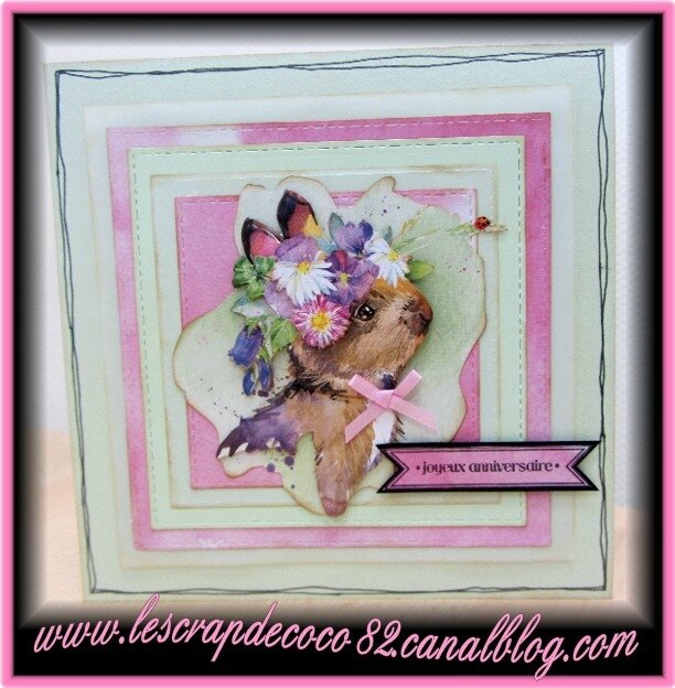 Carte Joyeux Anniversaire Lapinou Le Scrap De Coco