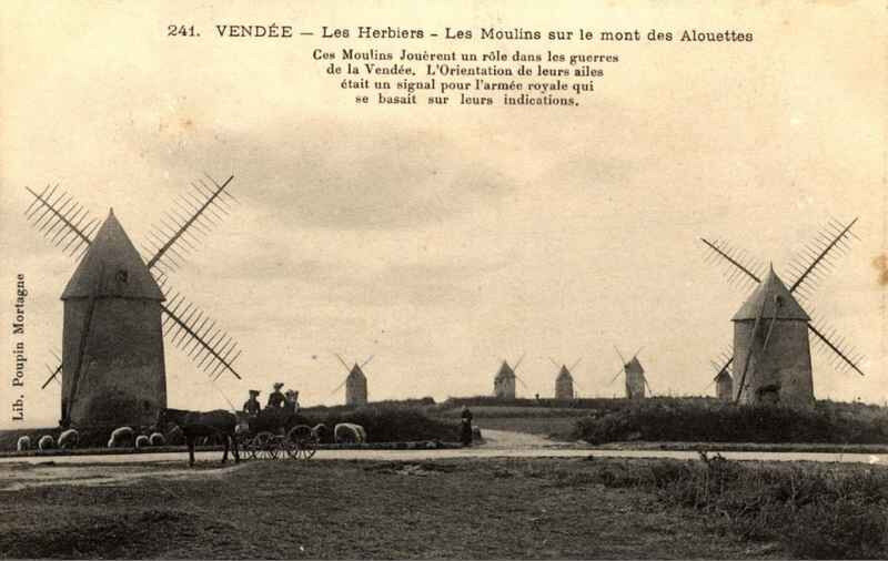 herbiers Les Moulins du mont des alouettes, un des symboles de la Guerre de Vendée