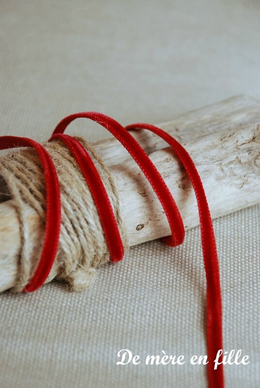 galon velours rouge