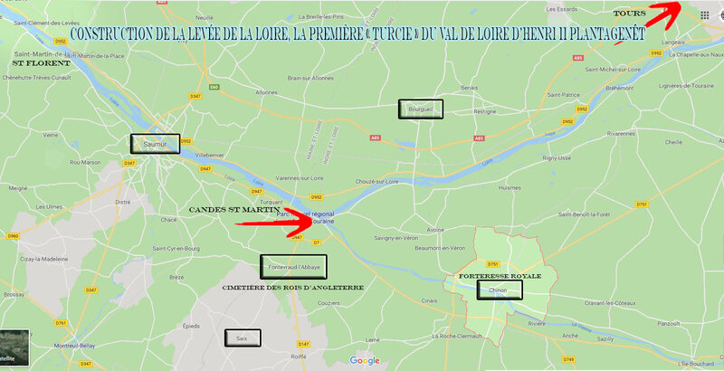 Construction de la levée de la Loire, la première « turcie » du Val de Loire d’Henri II Plantagenêt