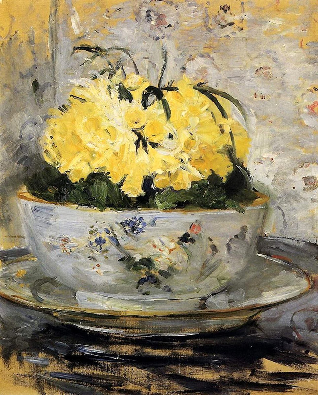 Berthe Morisot (française,1841-95) - Jonquilles　1885　huile sur toile　collection particulière_o