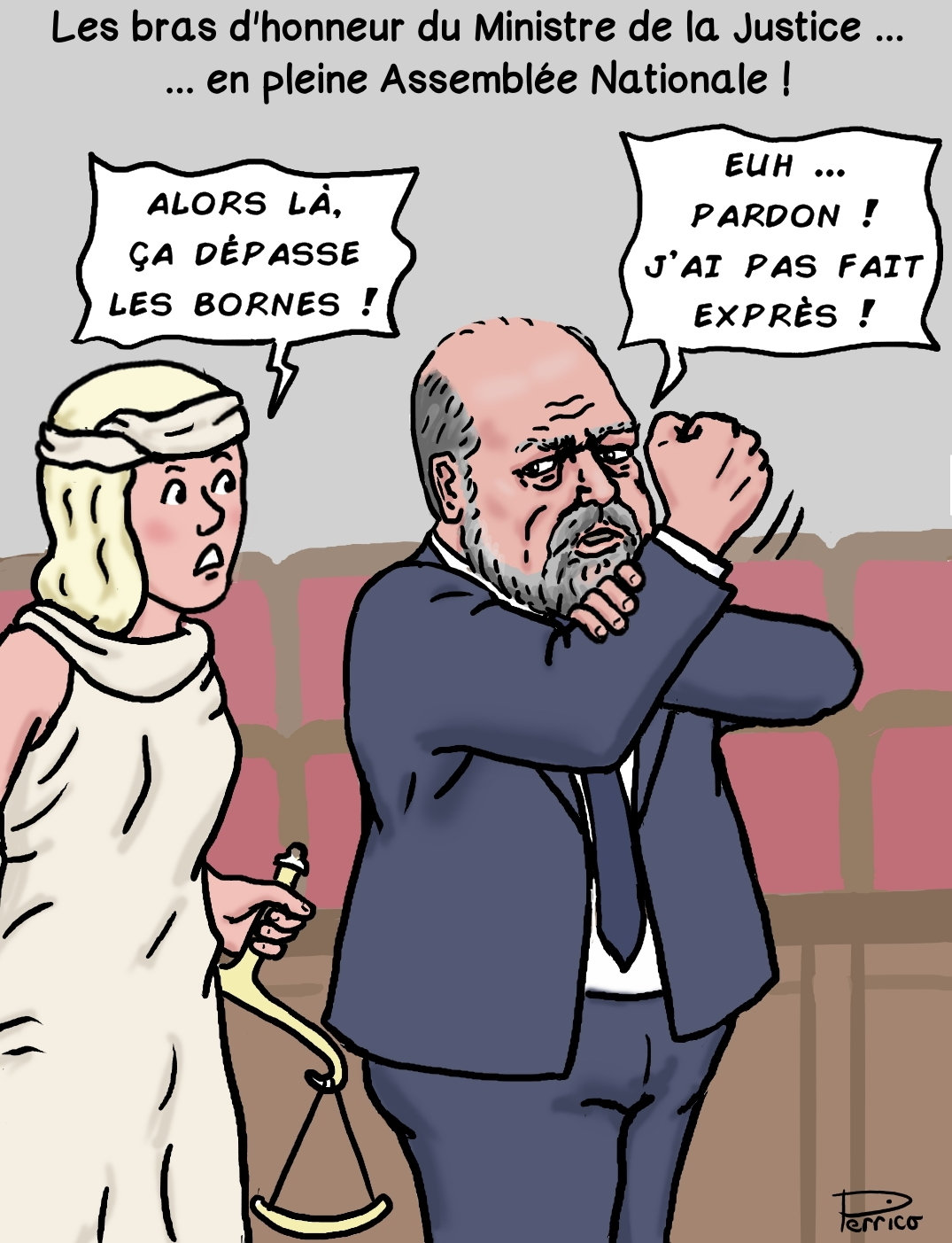 Les bras d'honneur du Ministre de la Justice politic story