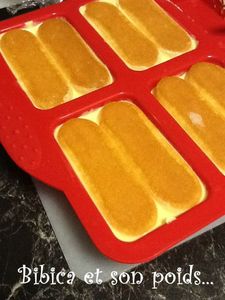 Bavarois à la mangue dessous