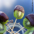 Sucettes kiwi chocolat