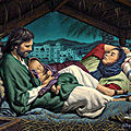 Invitation de la sainte famille pour noël...