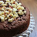 Gateau choco-poire et amande