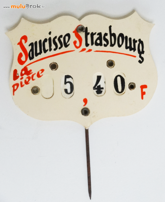 ETIQUETTE-prix-francs-SAUCISSE-STRASBOURG-muluBrok-Vintage