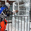 La rue Saint Denis se pare de sculptures de glace