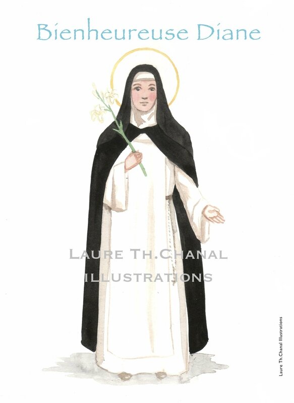 aquarelle de sainte Astrid, mère du roi Olaf Dessinemoi...