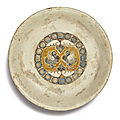 A small sancai-glazed pottery 'Mandarin duck' dish, Tang dynasty (618-907)