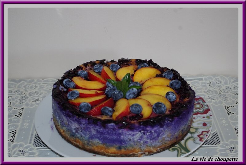 cheesecake myrtilles-pêches-1