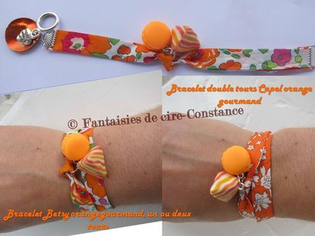 bracelet Betsy orange et Capel