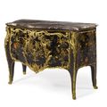 A louis xv ormolu-mounted chinese lacquer commode, attributed to n. marchand, circa 1755 