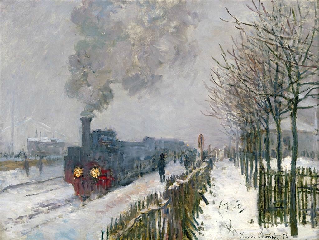 Monet, le train dans la neige