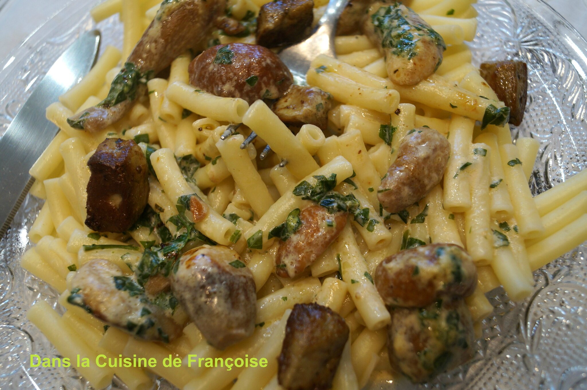 Macaronis au Foie Gras et Cèpes Dans la Cuisine de Françoise