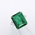 Very fine emerald and diamond ring, harry winston