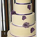wedding cake roses violet nimes 1