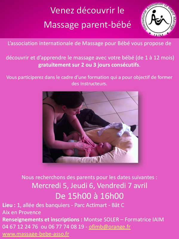 Massage parent bébé gratuit 2023