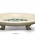 A sancai-glazed decorated tripod tray, Tang dynasty (618-907)