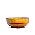 An amber-glazed bowl, Tang Dynasty (618-907)