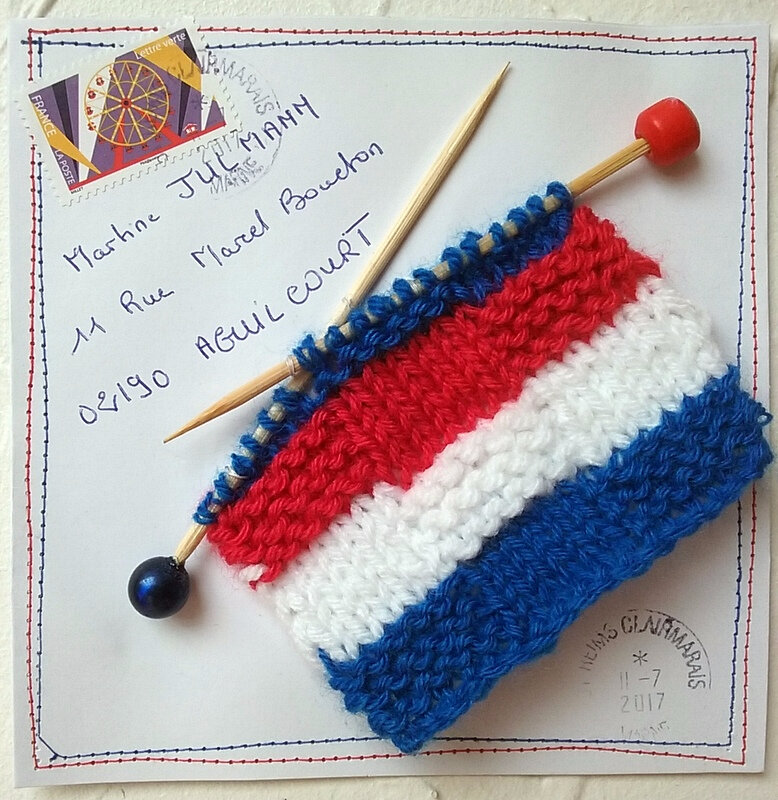 14 Juillet Anniversaire Et Yarn Bombing Mailart Katedine Art Postal Coups De Coeur Et Cie