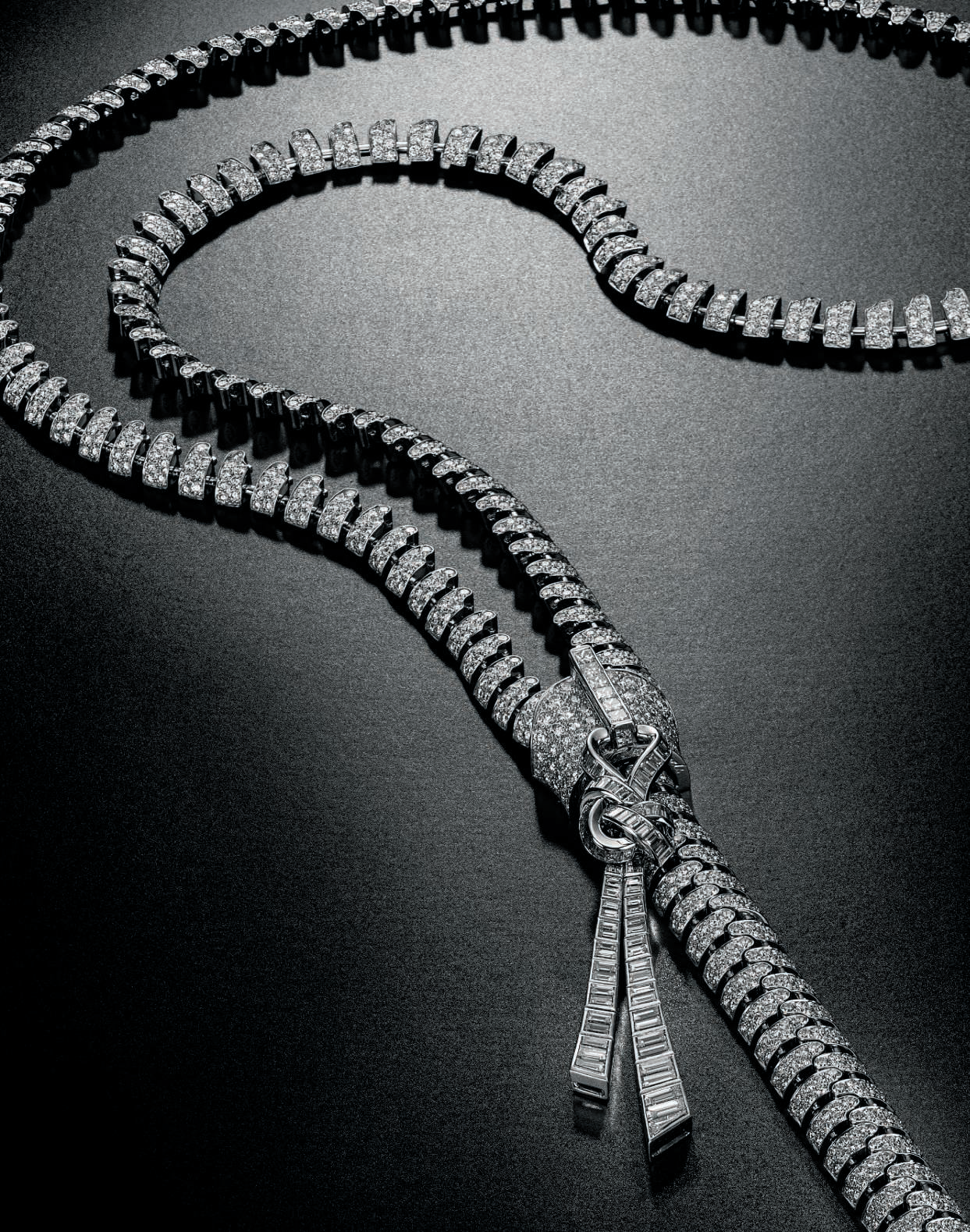 Bonhams : A Diamond Zipper Necklace