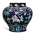 A large Fahua jar, Late Ming dynasty