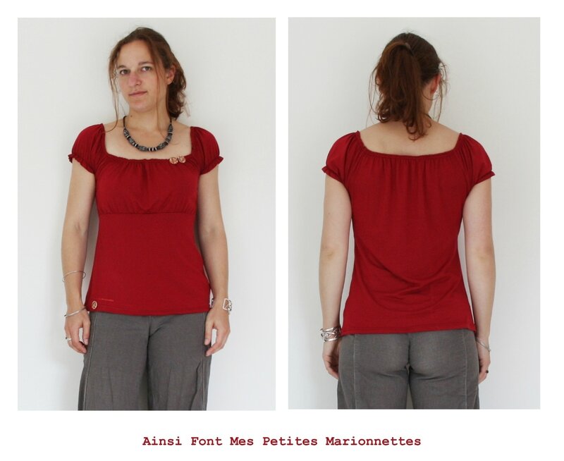 top froncee rouge 4