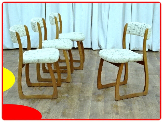 chaises vintage luges traineaux 1960