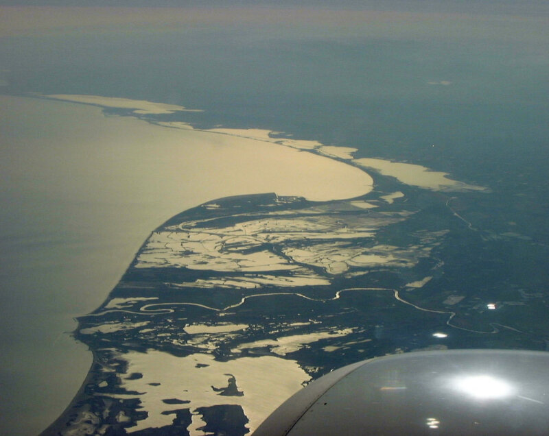 Delta du Rhone vu d'avion