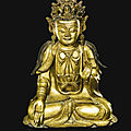 A gilt-bronze figure of avalokitesvara, ming dynasty, 16th-17th century