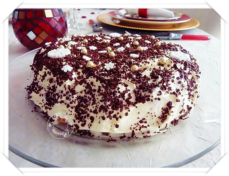 Derniere Recette De L Annee Gateau Leger Aux Framboises Creme Patissiere Et Chantilly Au Nougat Nicole Passions