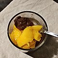 Verrine chia chocolat et mangue crue