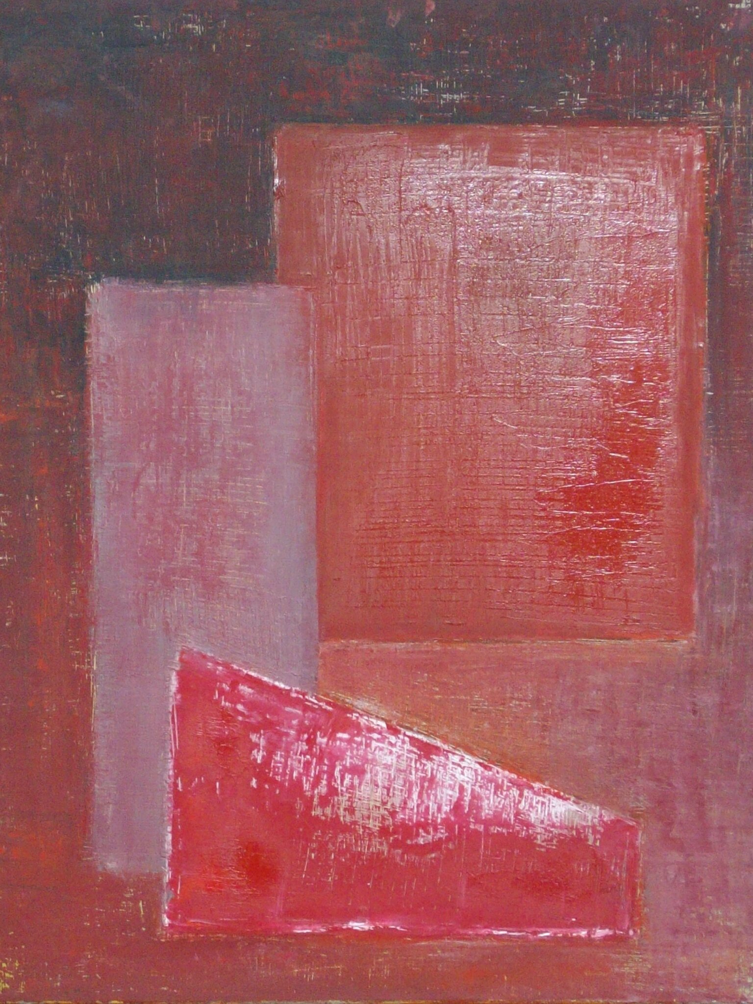 Composition Abstraite Rouge N2 Peinture Contemporaine