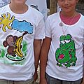Atelier décor tee-shirts Mérindol Rencontres Eco-citoyennes 2010 - Ecologie enfants