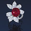  a magnificent ruby and diamond ring, by james w. currens for faidee 
