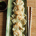 Dim sum ou raviolis de crevettes vapeur ha kao - nouvel an chinois