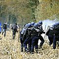 gendarmes dans les champs à NDDL