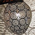 Moroccan Nickel silver ceiling lamp, pendant light with its outstanding