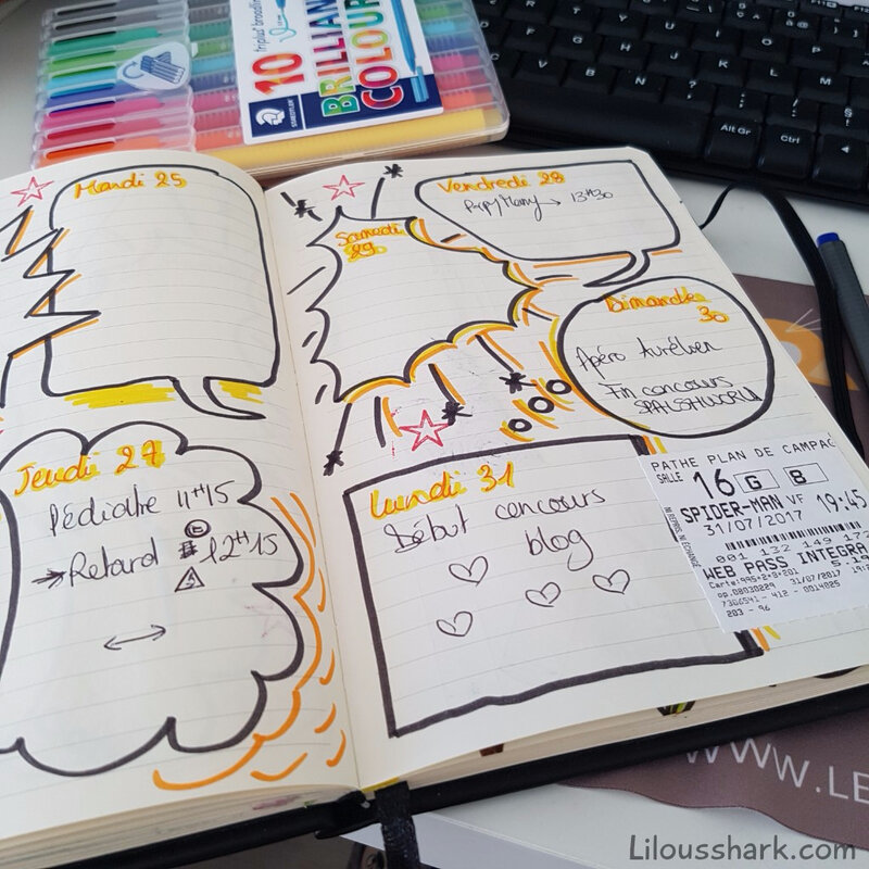 bullet journal planning hebdomadaire weekly bujo