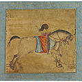 A hobbled stallion, attributable to govardhan, mughal india, circa 1600-1610