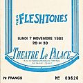Fleshtones - lundi 7 novembre 1983 - le palace (paris)
