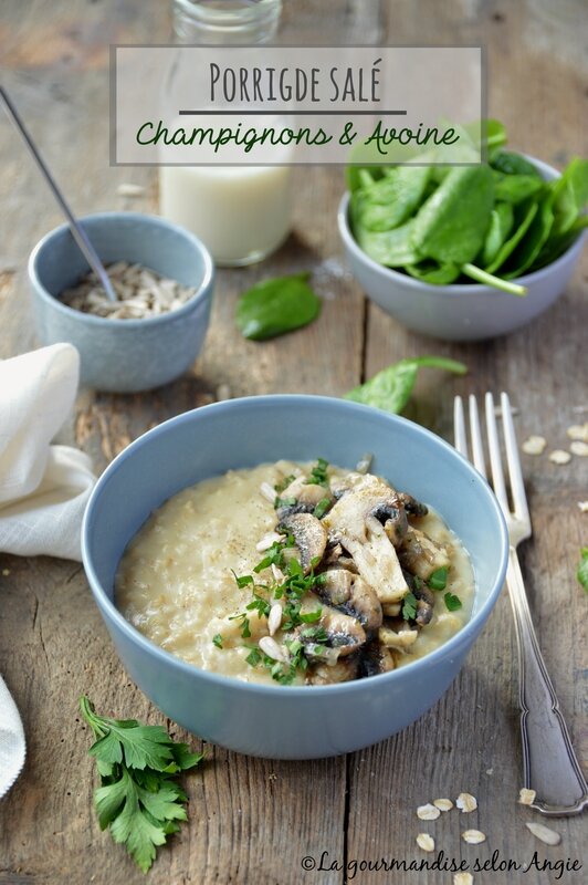 porridge champignons vegan avoine 1