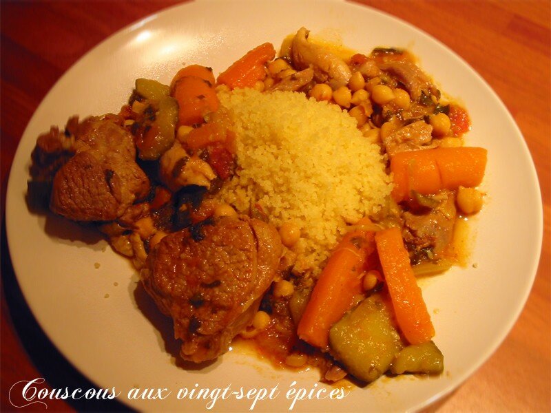 Couscous aux vingtsept épices (maghreb) Le tablier rose de Petite