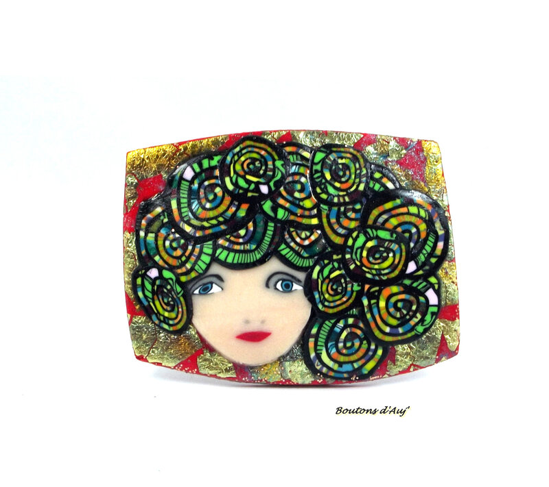 Broche vintage, boutons d'Auj' 18-F-20 (3)