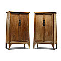 A pair of huanghuali tapered cabinets, 18th-19th century